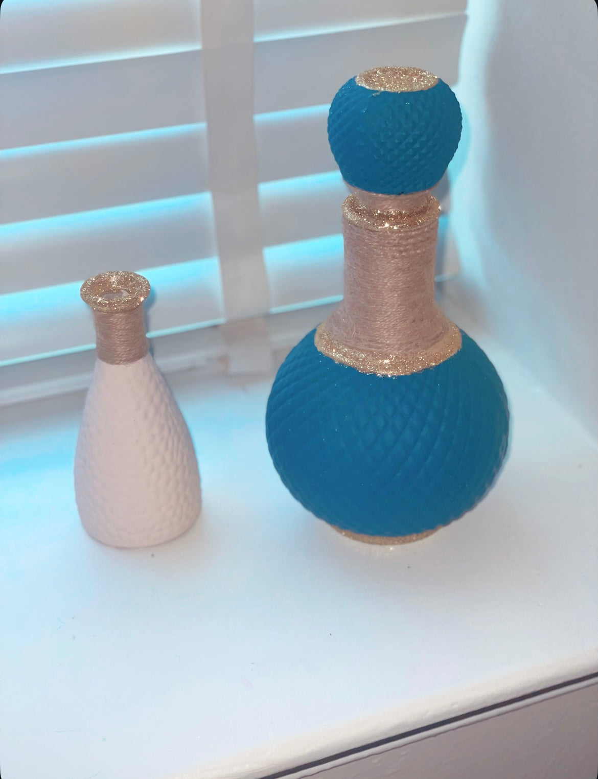 Decorative canter- Blue and Gold