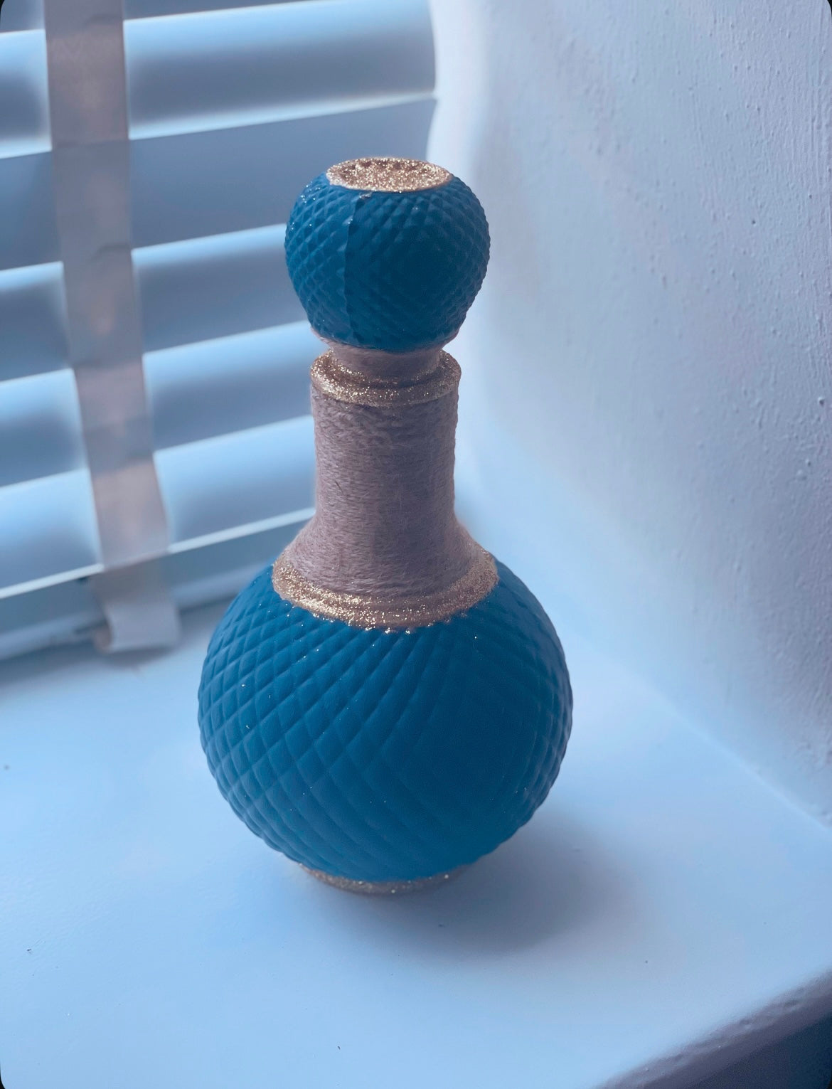 Decorative canter- Blue and Gold