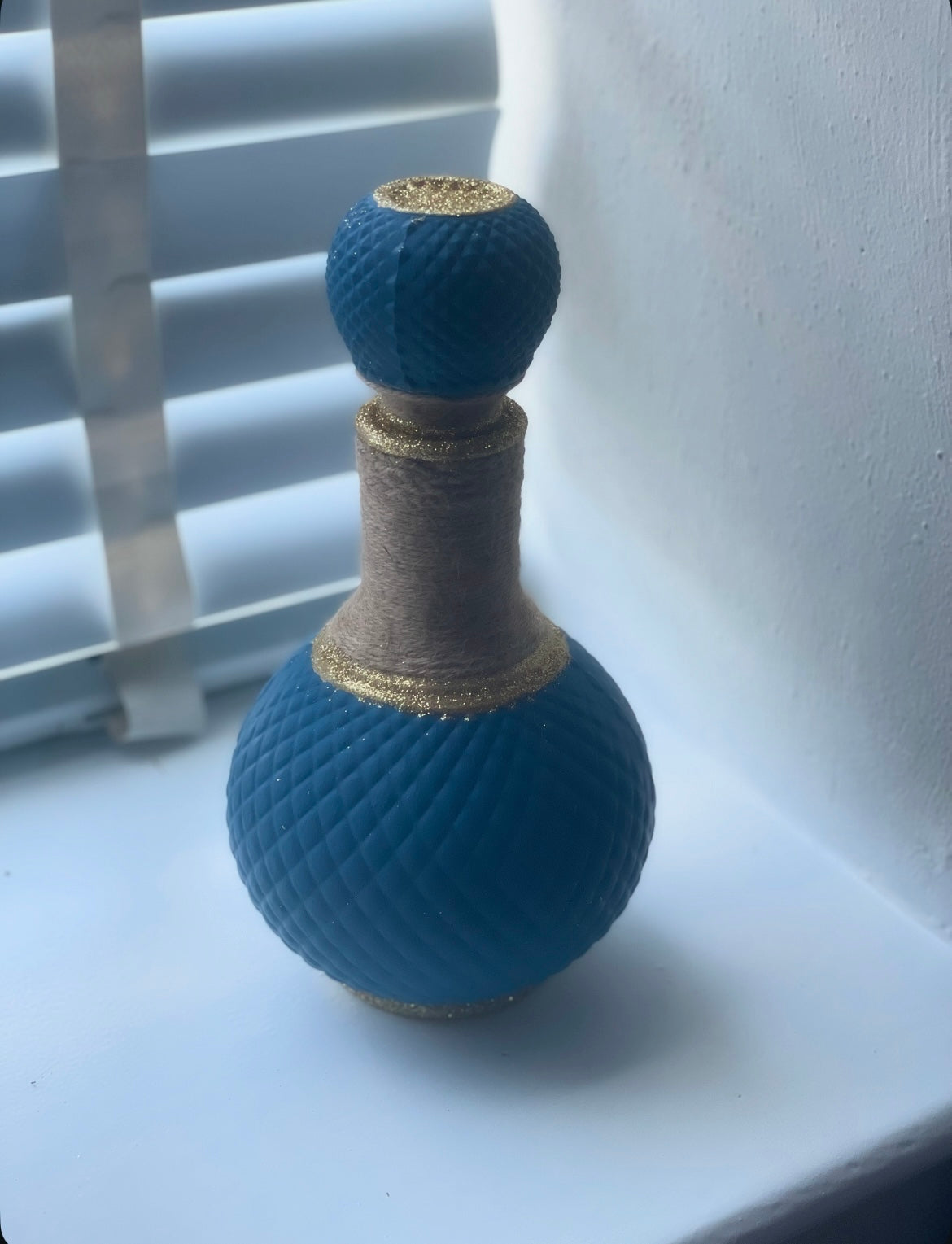 Decorative canter- Blue and Gold